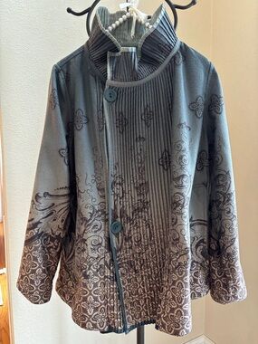 Lindi Reversible Women’s Corduroy Jean Jacket - Ombré Teal 🤍Medium